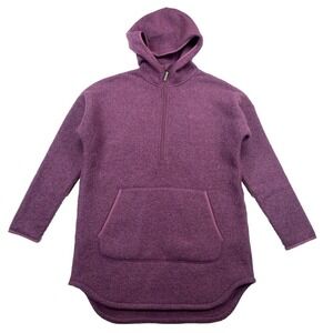Smartwool Women's Small Hudson Trail Fleece Poncho Hoody 1/2 Zip Purple
